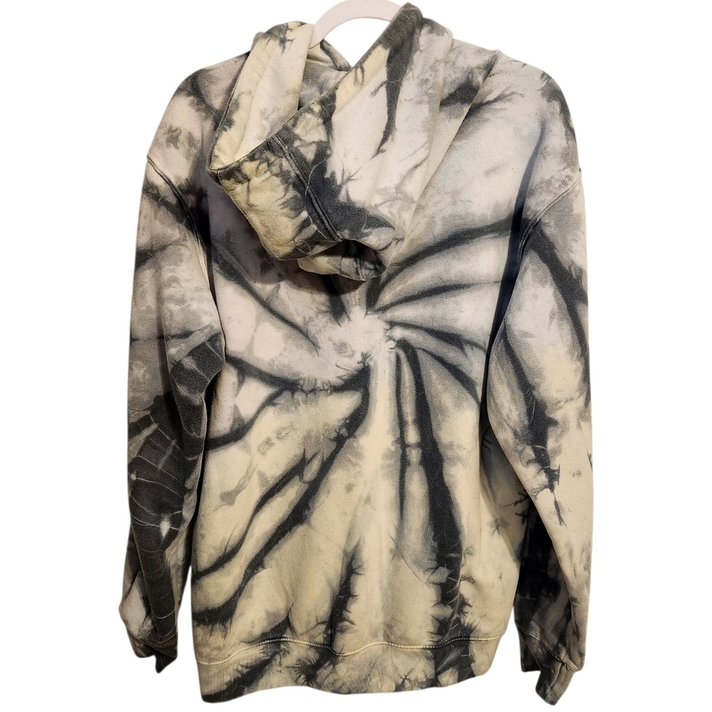 CSG | Women's Tie-Dye Hoodie Sweatshirt Black, Gray and White (Size Large) - Picture 16 of 16